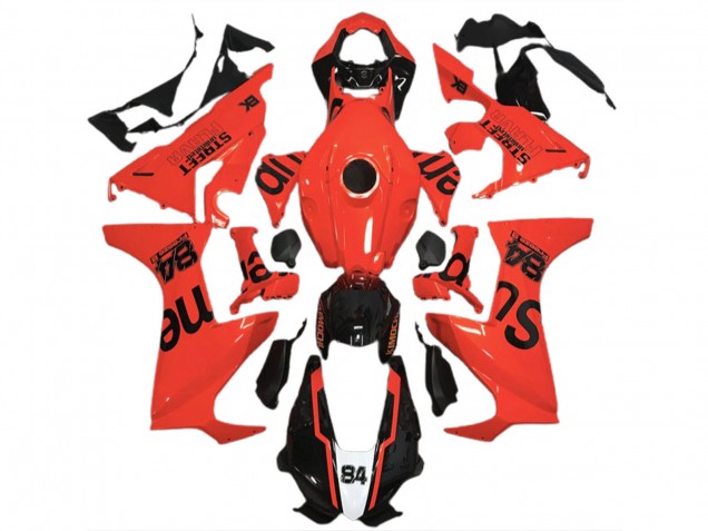 Comprare Carene Moto Honda CBR1000RR 2017-2023 - Rosso Nero Lucido Street Flava