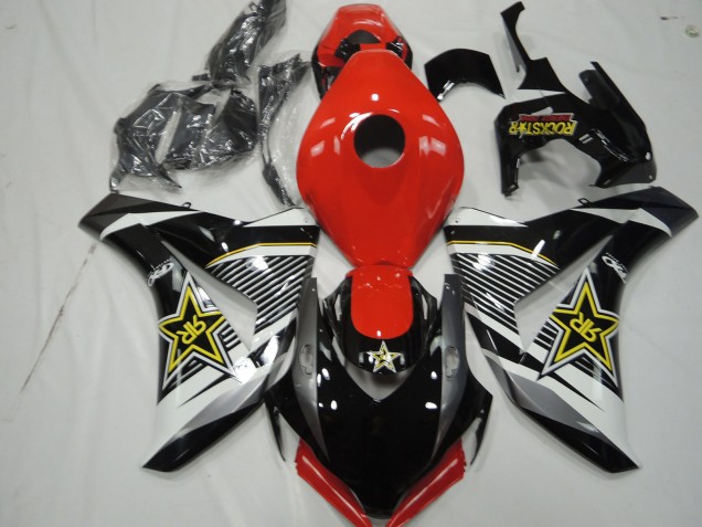Comprare Carene Moto Honda CBR1000RR 2008-2011 - Bianco Rosso Nero Lucido RockStar Stile
