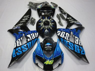 Comprare Carene Moto Honda CBR1000RR 2006-2007 - Nero Lucido Blu Rossi 46