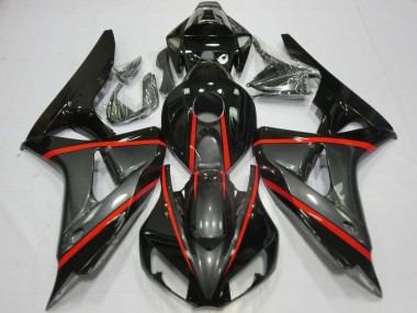 Comprare Carene Moto Honda CBR1000RR 2006-2007 - Nero Lucido Grigio Rosso