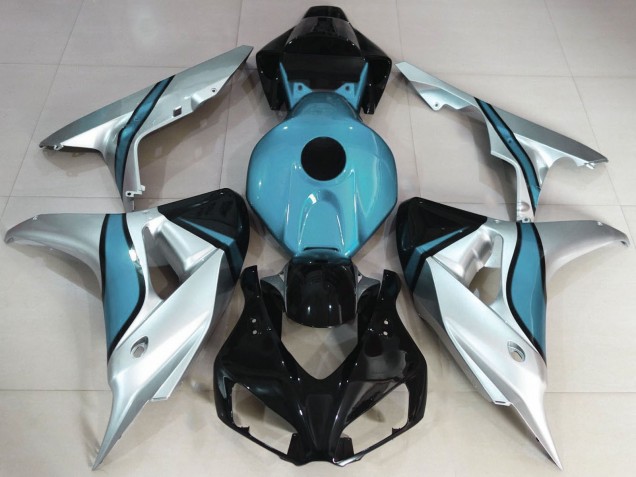 Comprare Carene Moto Honda CBR1000RR 2006-2007 - Argento Azzurro Chiaro Nero Lucido
