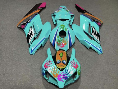 Comprare Carene Moto Honda CBR1000RR 2004-2005 - Blu Verde Acqua Arancia Rosa Nero Squalo