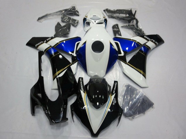 Comprare Carene Moto Honda CBR1000RR 2008-2011 - Bianco Blu Oro Nero Lucido