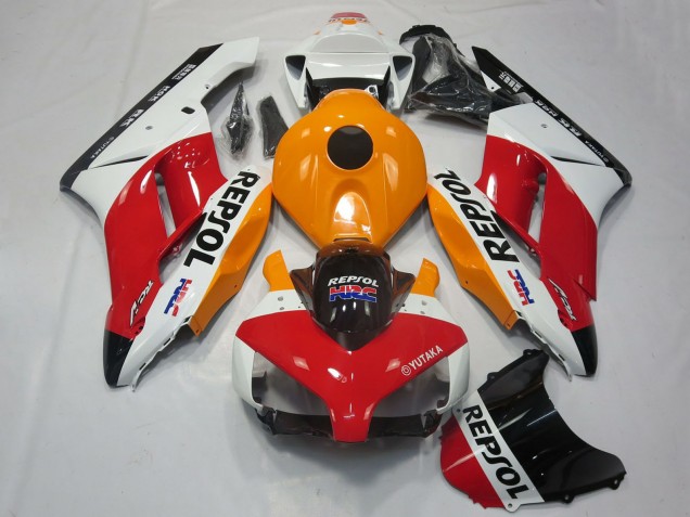 Comprare Carene Moto Honda CBR1000RR 2004-2005 - Bianco Arancia Rosso Nero Lucido Repsol HRC