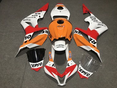 Comprare Carena Moto Honda CBR600RR 2007-2008 - Arancia Bianco Rosso Nero Lucido Repsol Stile