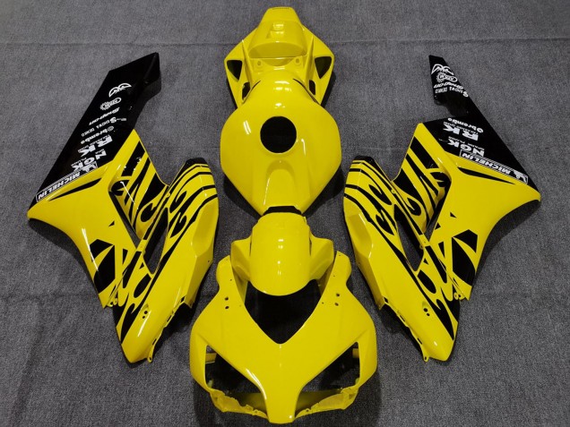 Comprare Carene Moto Honda CBR1000RR 2004-2005 - Giallo Nero Lucido Fiamma