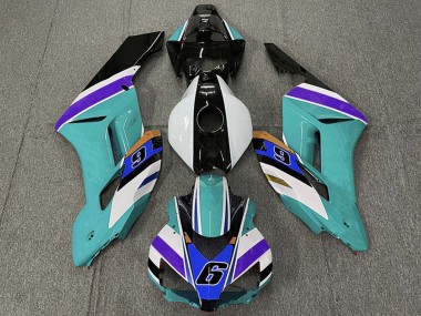 Comprare Carene Moto Honda CBR1000RR 2004-2005 - Bianco Blu Verde Acqua Viola Nero 6