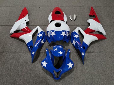 Comprare Carene Moto Honda CBR600RR 2007-2008 - Bianco Blu Rosso Bandiera Americana
