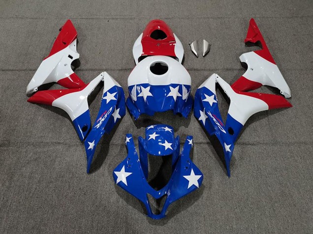 Comprare Carene Moto Honda CBR600RR 2007-2008 - Bianco Blu Rosso Bandiera Americana