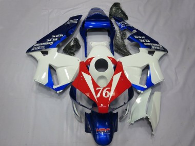 Comprare Carene Moto Honda CBR600RR 2003-2004 - Bianco Rosso Blu HRC 76