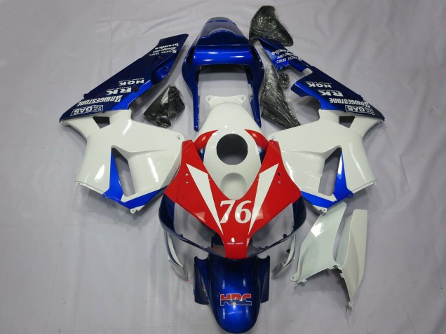 Comprare Carene Moto Honda CBR600RR 2003-2004 - Bianco Rosso Blu HRC 76