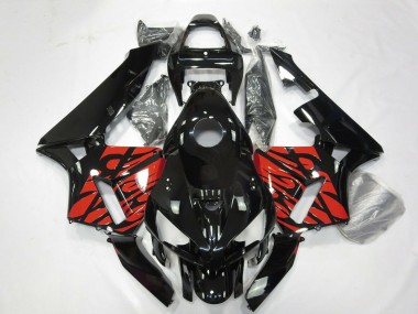 Comprare Carene Moto Honda CBR600RR 2005-2006 - Nero Lucido Tribal Rosso