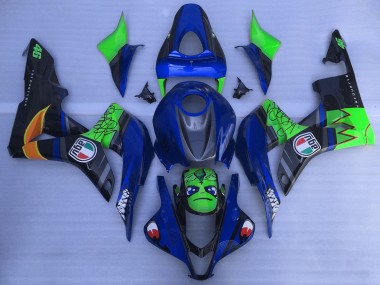 Comprare Carene Moto Honda CBR600RR 2007-2008 - Blu Verde Nero Lucido Squalo