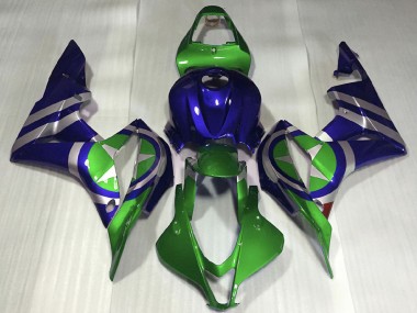 Comprare Carene Moto Honda CBR600RR 2007-2008 - Blu Verde Argento Captain America
