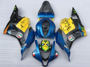 Comprare Carene Moto Honda CBR600RR 2009-2012 - Blu Giallo Nero Lucido Squalo