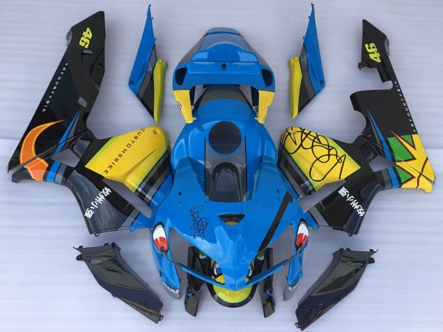 Comprare Carene Moto Honda CBR600RR 2005-2006 - Blu Giallo Nero Squalo