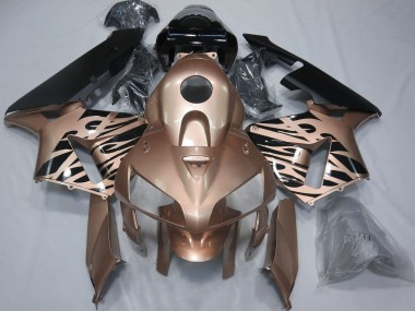 Comprare Carene Moto Honda CBR600RR 2005-2006 - Nero Lucido Bronzo Fiamma