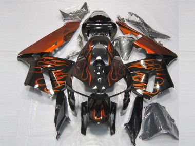 Comprare Carene Moto Honda CBR600RR 2005-2006 - Nero Lucido Arancia Fiamma