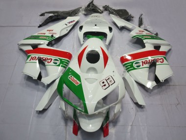 Comprare Carene Moto Honda CBR600RR 2005-2006 - Bianco Verde Rosso Castrol 93