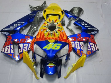 Comprare Carene Moto Honda CBR600RR 2005-2006 - Giallo Blu Rossi 46