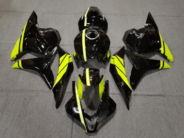 Comprare Carene Moto Honda CBR600RR 2009-2012 - Nero Lucido Alta Visibilità Giallo Banda