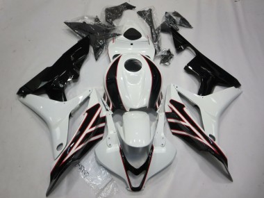 Comprare Carene Moto Honda CBR600RR 2007-2008 - Bianco Nero Lucido OEM Stile
