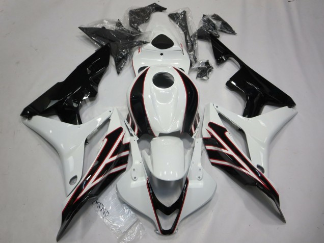 Comprare Carene Moto Honda CBR600RR 2007-2008 - Bianco Nero Lucido OEM Stile