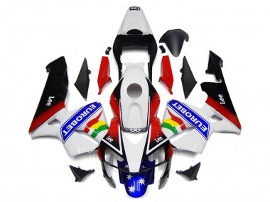 Comprare Carena Moto Honda CBR600RR 2003-2004 - Bianco Rosso Blu Nero Lucido EuroBet