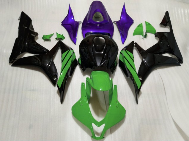 Comprare Carene Moto Honda CBR600RR 2007-2008 - Viola Verde Nero Lucido