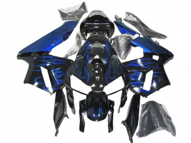 Comprare Carene Moto Honda CBR600RR 2005-2006 - Nero Lucido Blu Fiamma