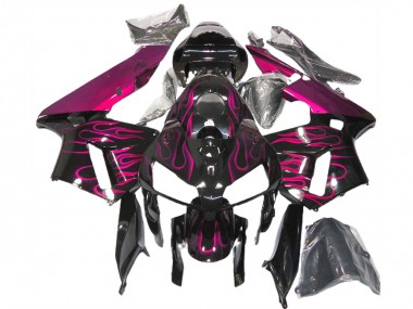 Comprare Carene Moto Honda CBR600RR 2005-2006 - Nero Lucido Rosa Fiamma