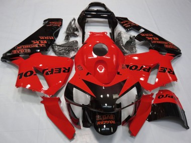Comprare Carene Moto Honda CBR600RR 2003-2004 - Rosso Nero Lucido Repsol