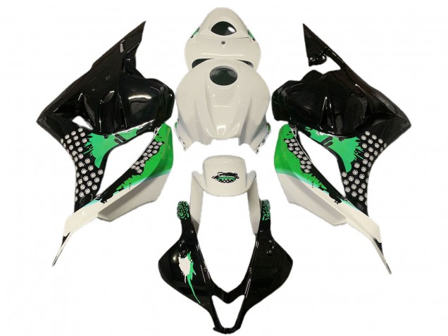 Comprare Carene Moto Honda CBR600RR 2009-2012 - Bianco Verde Nero Lucido Splatter