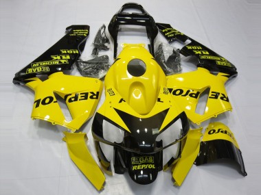 Comprare Carene Moto Honda CBR600RR 2003-2004 - Giallo Nero Lucido Repsol