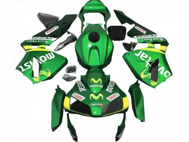 Comprare Carene Moto Honda CBR600RR 2003-2004 - Verde Giallo MoviStar