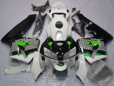 Comprare Carene Moto Honda CBR600RR 2005-2006 - Bianco Verde Nero Splatter