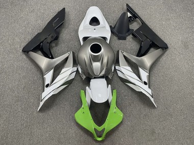 Comprare Carene Moto Honda CBR600RR 2007-2008 - Argento Bianco Verde Nero Lucido