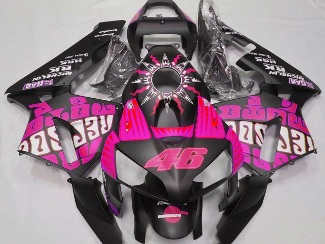 Comprare Carene Moto Honda CBR600RR 2003-2004 - Rosa Nero Lucido Rossi Repsol