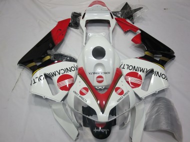 Comprare Carene Moto Honda CBR600RR 2003-2004 - Bianco Rosso Nero Lucido Konica Minolta