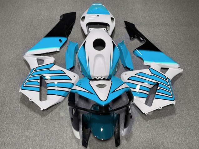 Comprare Carene Moto Honda CBR600RR 2005-2006 - Bianco Azzurro Chiaro Ali
