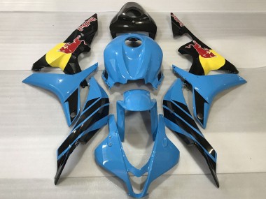 Comprare Carene Moto Honda CBR600RR 2007-2008 - Azzurro Chiaro Giallo Nero Lucido Red Bull