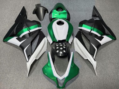 Comprare Carene Moto Honda CBR600RR 2009-2012 - Bianco Verde Nero Opaco Stella