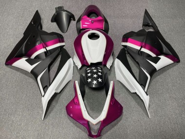 Comprare Carene Moto Honda CBR600RR 2009-2012 - Bianco Rosa Nero Opaco Stella