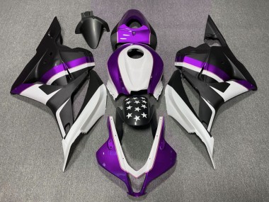 Comprare Carene Moto Honda CBR600RR 2009-2012 - Bianco Viola Nero Opaco Stella