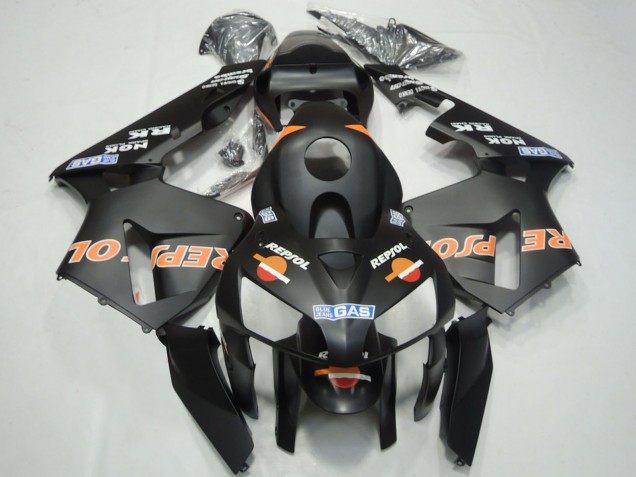 Comprare Carene Moto Honda CBR600RR 2003-2004 - Nero Opaco Arancia Repsol