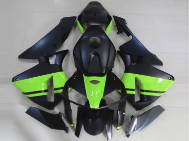 Comprare Carene Moto Honda CBR600RR 2005-2006 - Nero Opaco Verde Chiaro