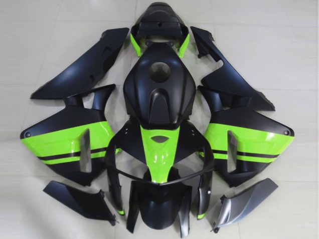 Comprare Carene Moto Honda CBR600RR 2005-2006 - Nero Opaco Verde Chiaro