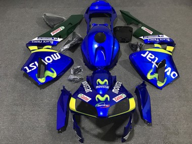 Comprare Carene Moto Honda CBR600RR 2003-2004 - Blu Giallo Verde MoviStar