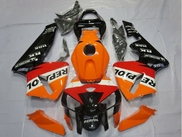 Comprare Carene Moto Honda CBR600RR 2005-2006 - Arancia Rosso Bianco Nero Repsol OEM Stile