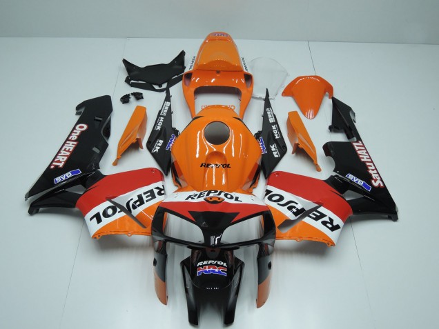 Comprare Carene Moto Honda CBR600RR 2005-2006 - Arancia Rosso Bianco Nero One Heart Repsol